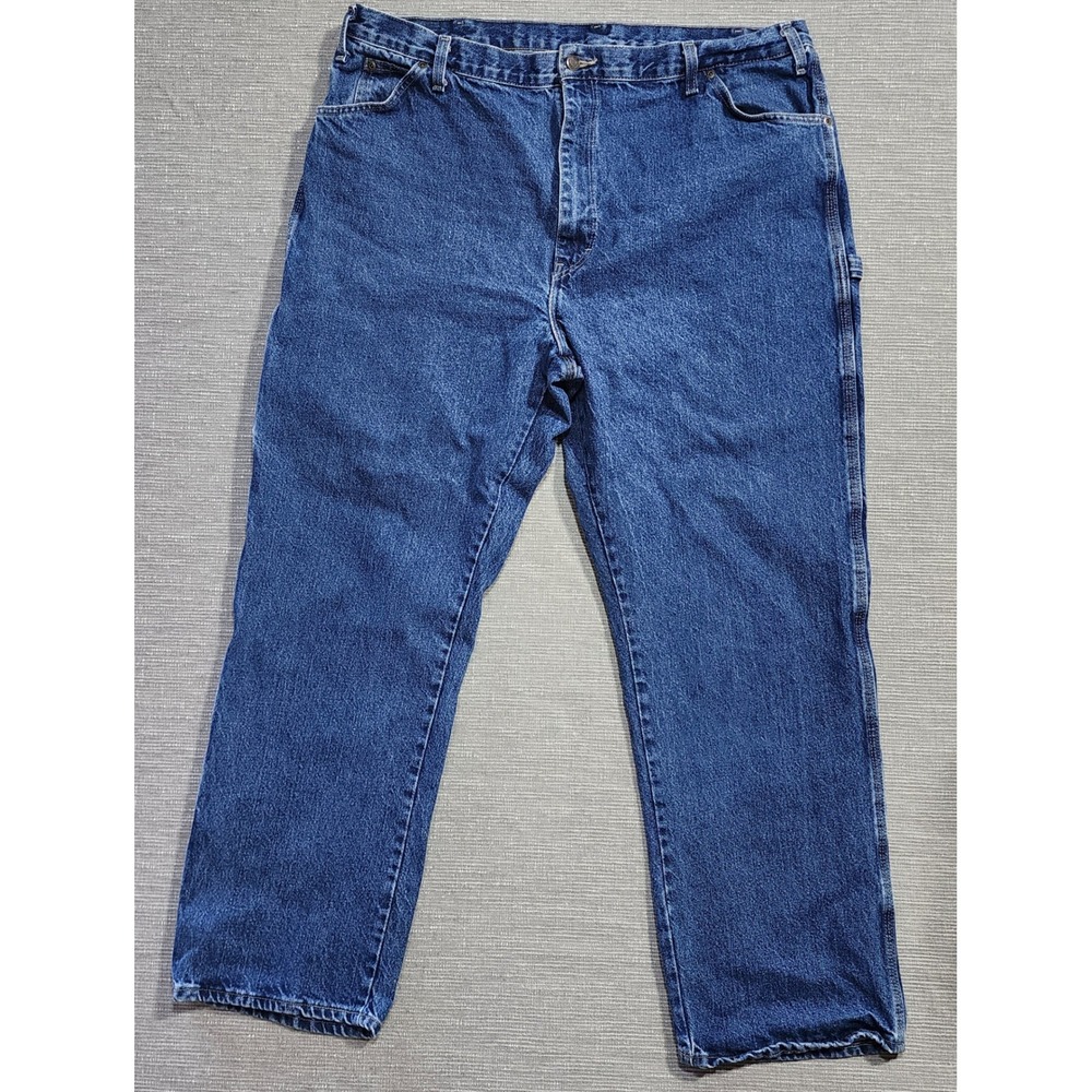 Dickies Carpenter Jeans Mens 42x32 Blue Denim Straight Leg Workwear
